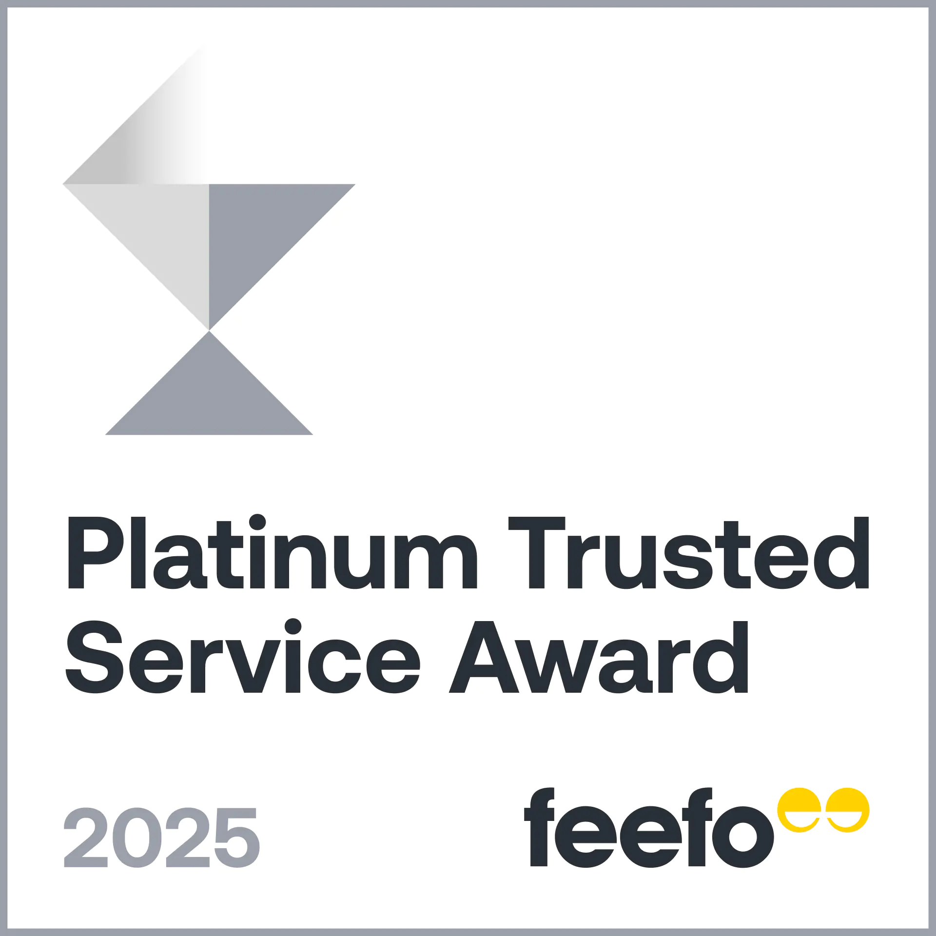 Platinum Trusted Service Award 2025 Badge 1x1 2 | Laughing Dog Food